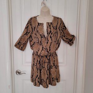 Snakeskin Print Mini Dress